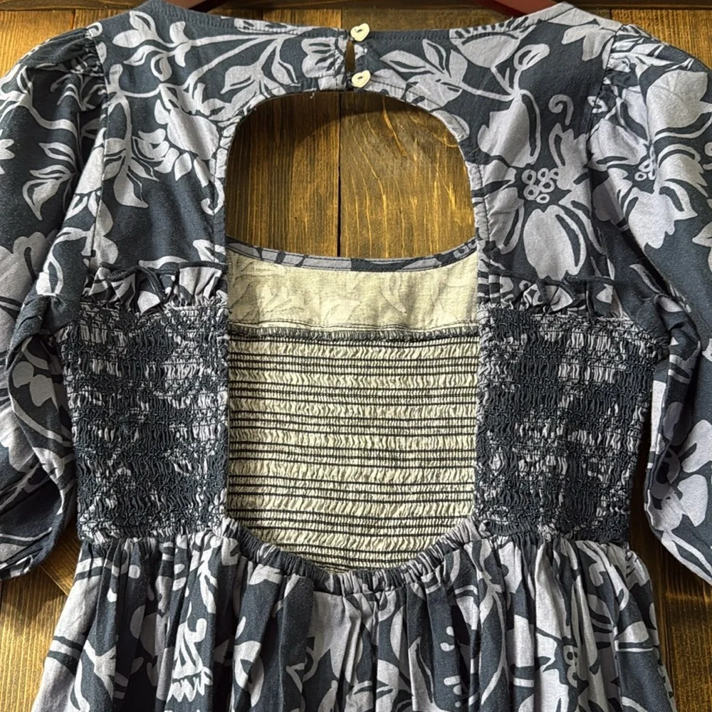 FREE PEOPLE Dear Delilah Floral Puff Dress